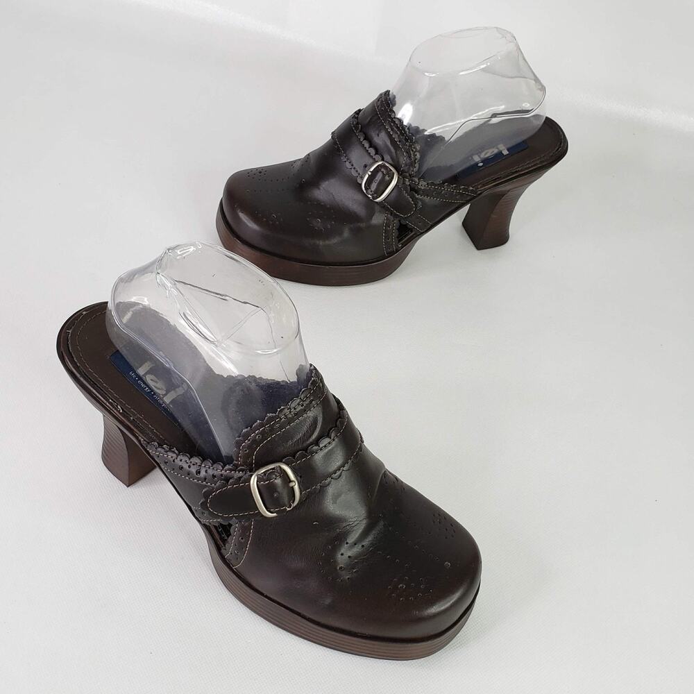 Vintage L.E.I. Chunky Platform Brown Clog Loafers Bratz 90's Y2K Women's 9.5